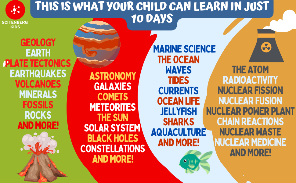 Earth Science for kids, Science book for kids, geology, Physics for kids Ocean book workbook child